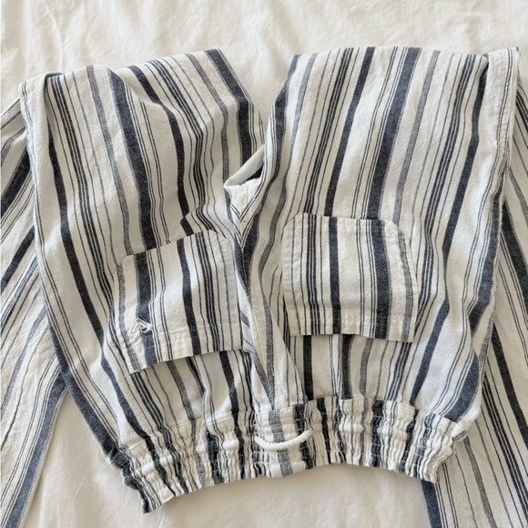 Roxy Blue and White Striped Pants - Picture 5 of 7